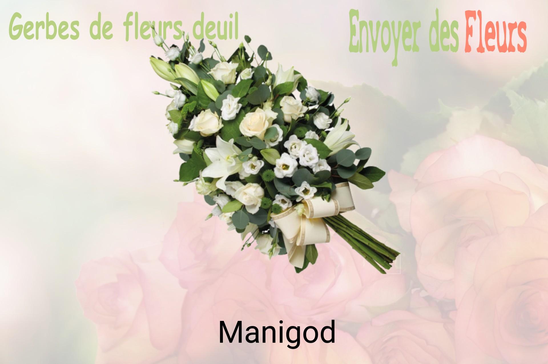 Gerbe de fleurs de deuil livrée à Manigod
